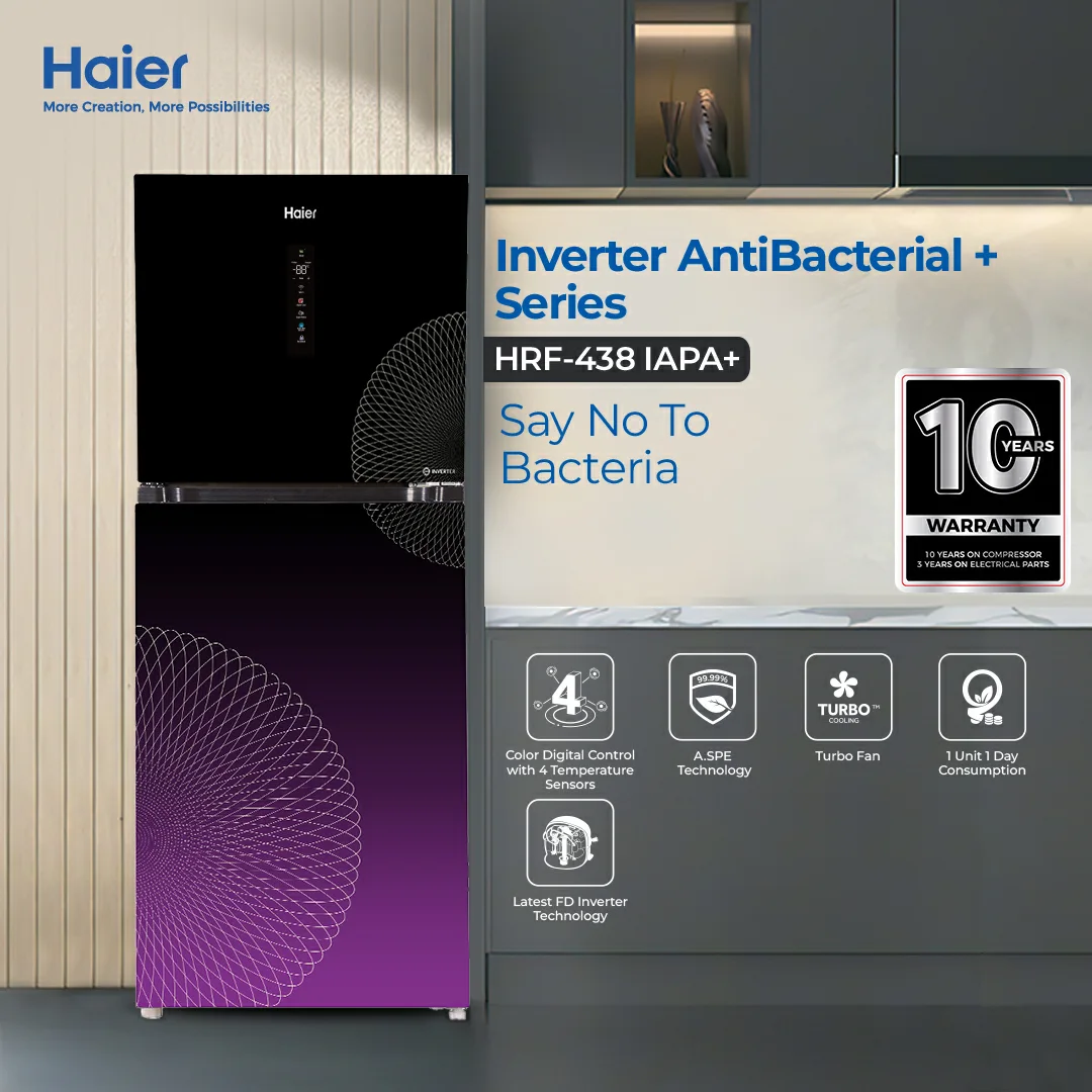 Haier Refrigerator Inverter Anti-bacterial HRF-438IAPA+
